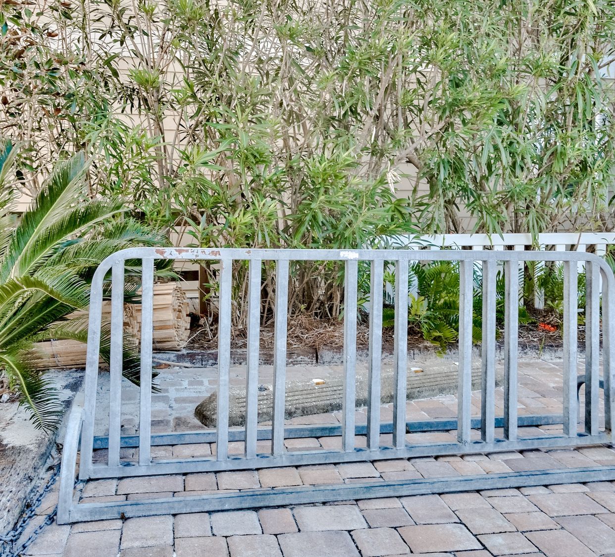 Bike rack at Leeward Unit 2, Seagrove Beach — convenient for 30A bike trail access