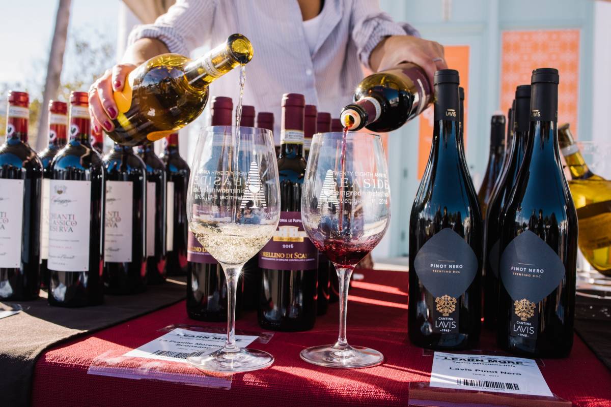 Seeing Red Wine Festival in Seaside on 30A