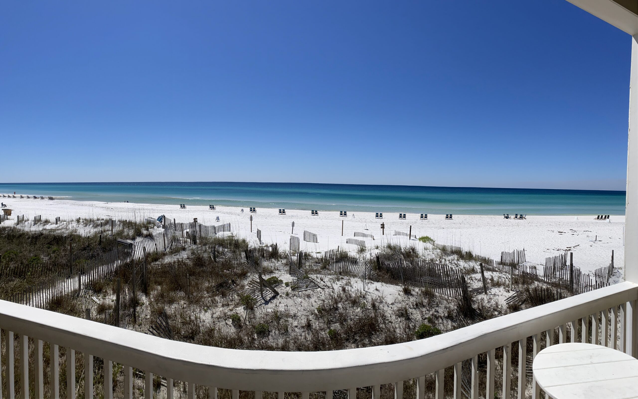 The view from the patio at Leeward Unit 2 over the Gulf of Mexico